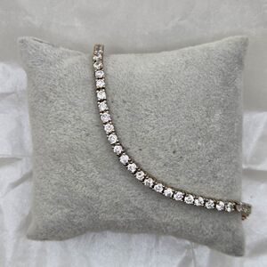 925 Gold Vermeil Cubic Zirconia Tennis Bracelet 7 in.